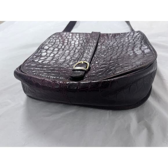 Vintage BROOKS BROTHERS Leather Purse Crossbody Bag Brown, Made in Italy - Picture 4 of 16